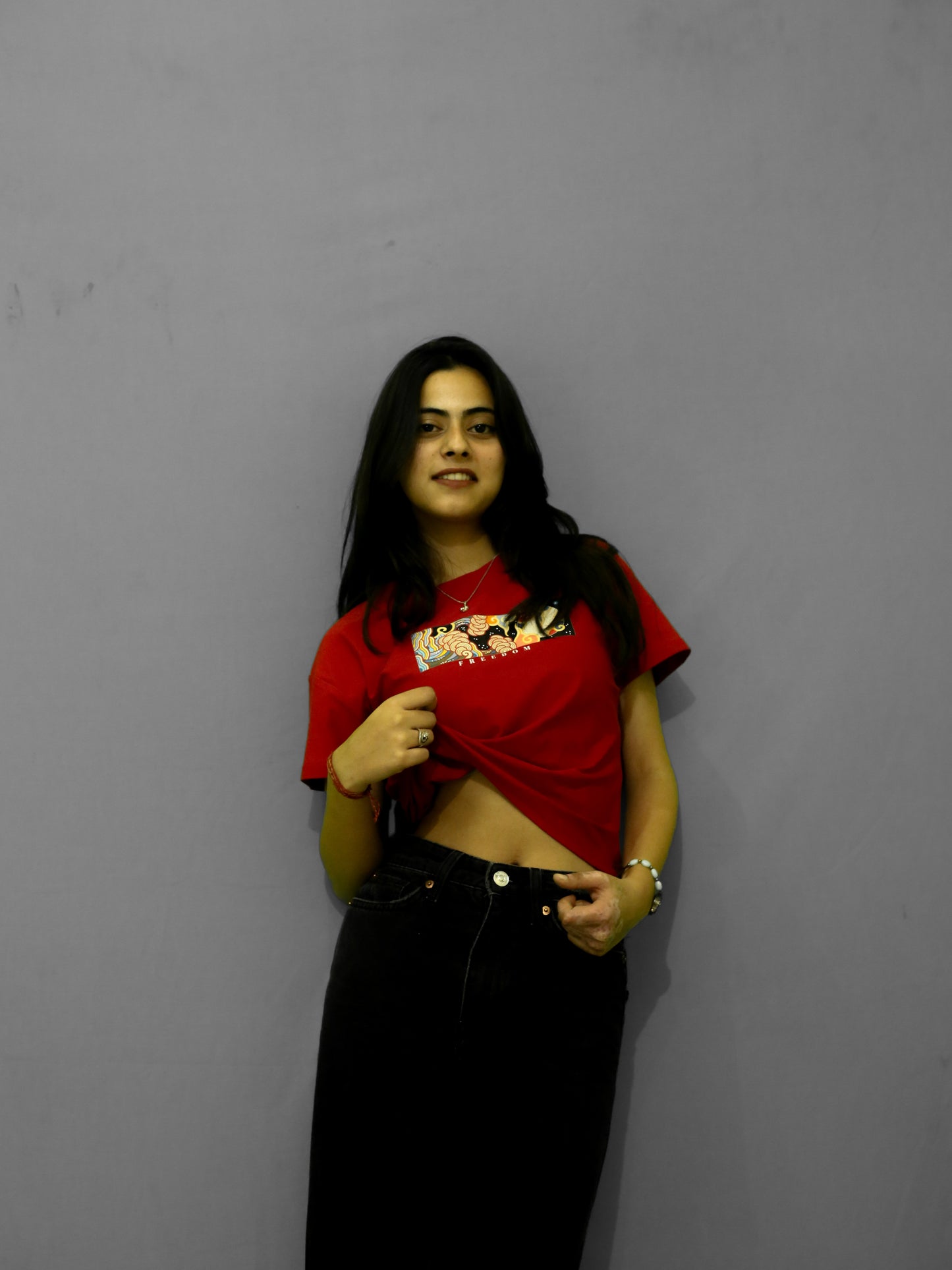 Women’s Cotton Lycra Crop Top (Colored)