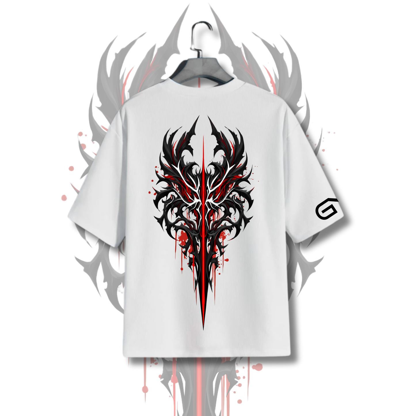 HQ Printed Oversized Men T-Shirt (BLOOD CLOT)