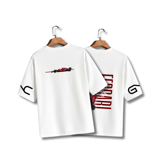 Premium Oversized Plane T-Shirt for Men & Women (FERRARI)
