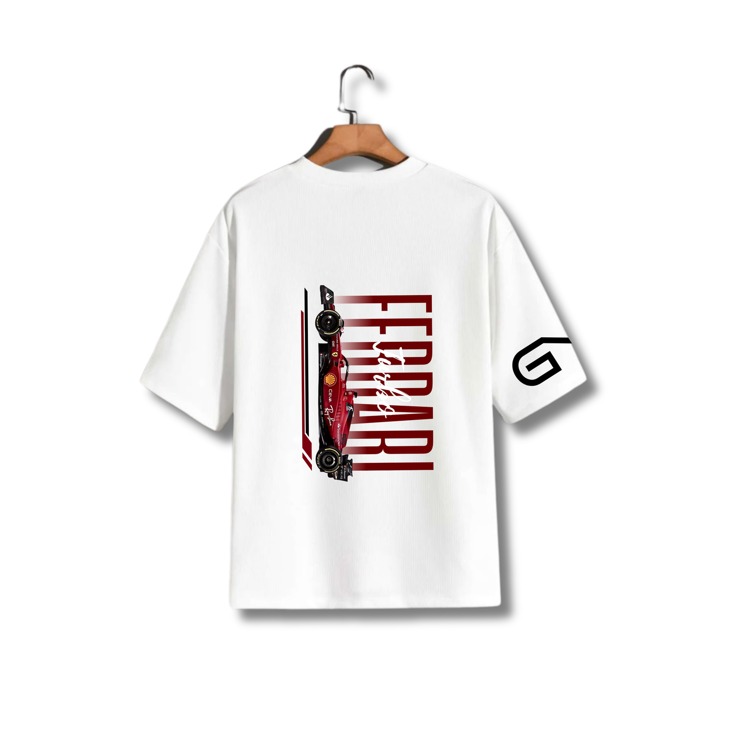 Premium Oversized Plane T-Shirt for Men & Women (FERRARI)
