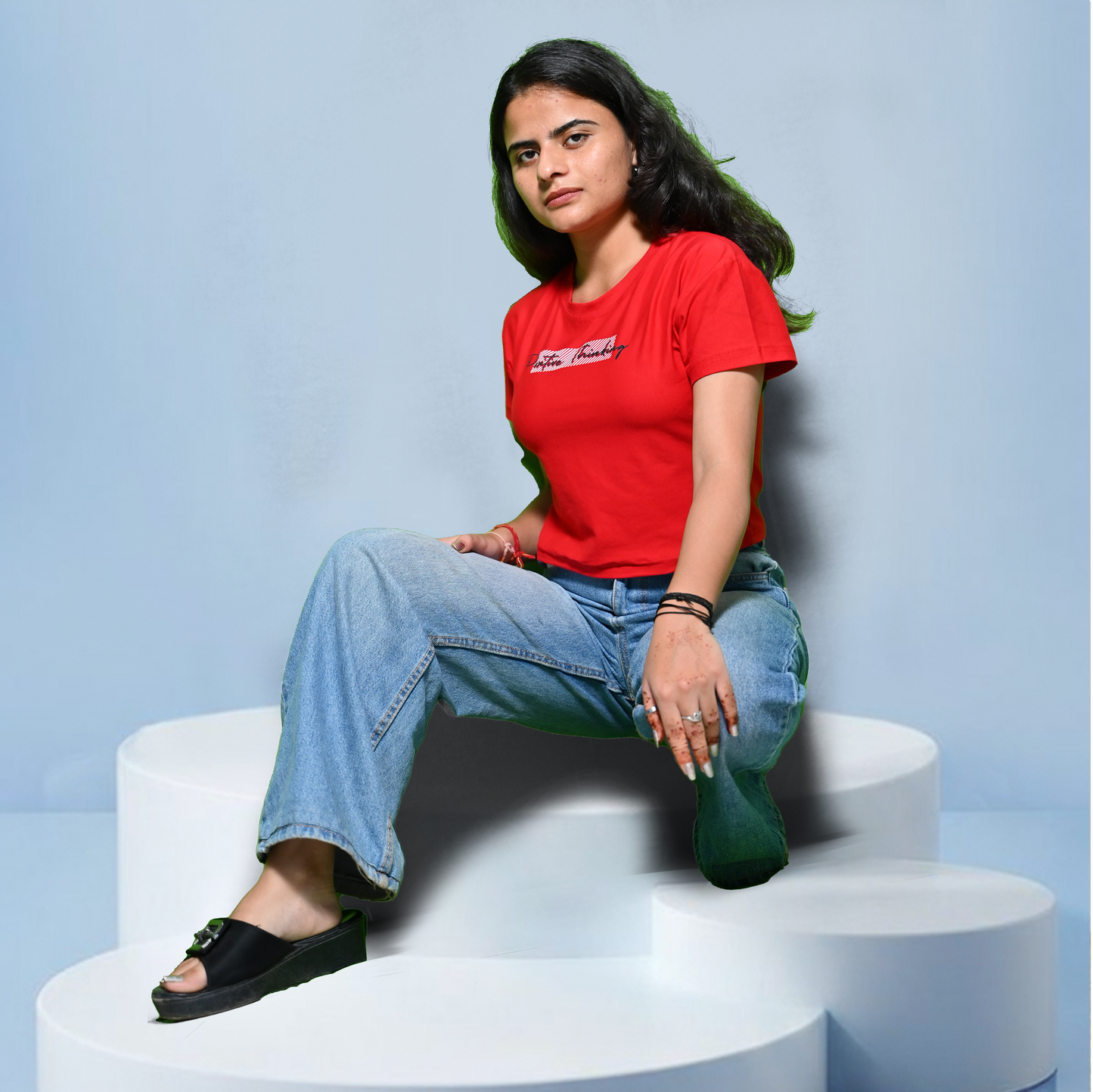 Women’s Cotton Lycra Crop Top (Positive)