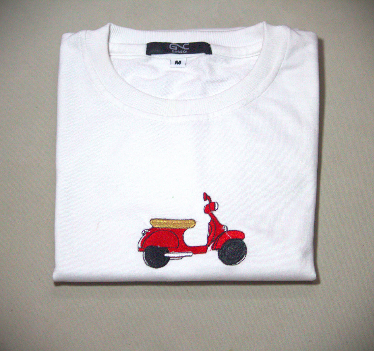 Essential Oversized Embroidered T-Shirt (Old skool Scooter)