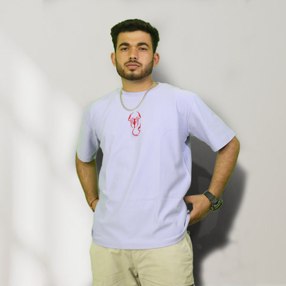 Essential Oversized Embroidered T-Shirt (Scorpion Vr)