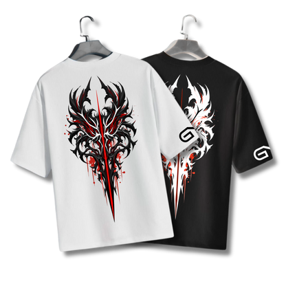 HQ Printed Oversized Men T-Shirt (BLOOD CLOT)