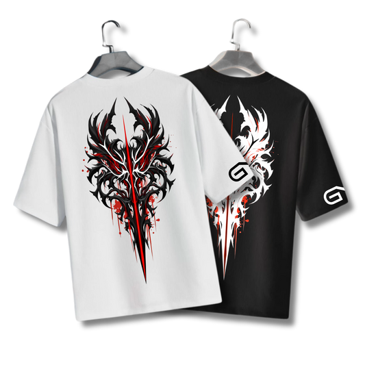 HQ Printed Oversized Men T-Shirt (BLOOD CLOT)