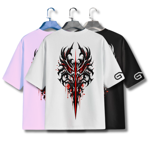 HQ Printed Oversized Men T-Shirt (BLOOD CLOT)