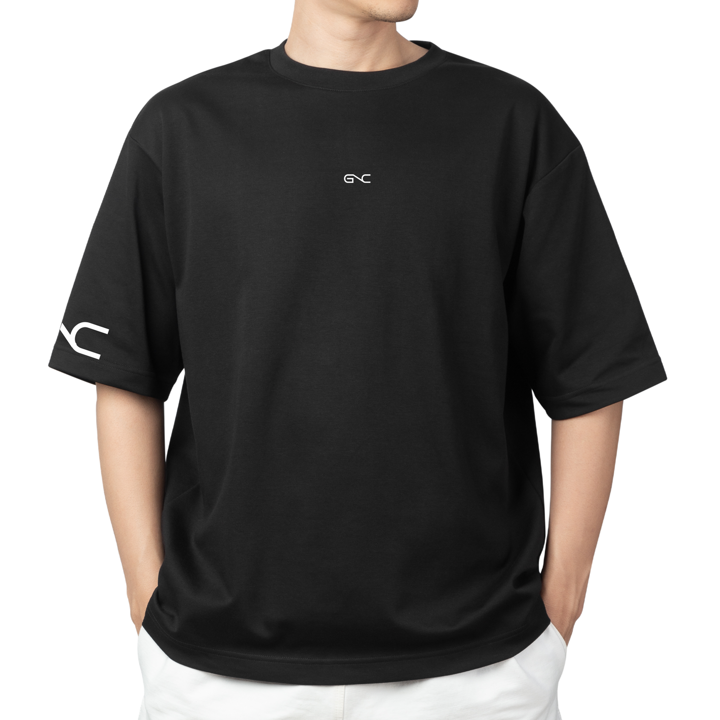Plain Oversized Men T-Shirt (Black)