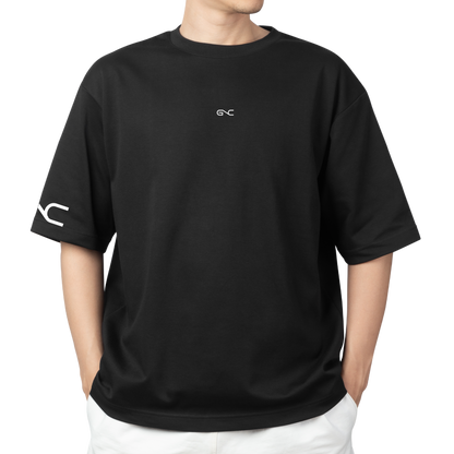 Plain Oversized Men T-Shirt (Black)