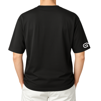 Plain Oversized Men T-Shirt (Black)