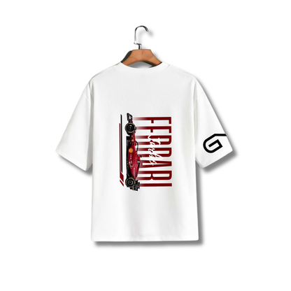 Premium Oversized Plane T-Shirt for Men & Women (FERRARI)