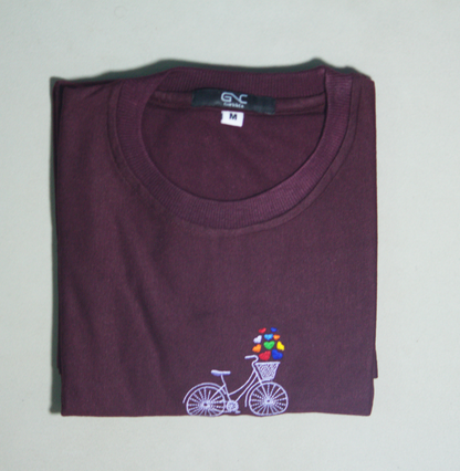 Essential Oversized Embroidered T-Shirt (Bicycle)