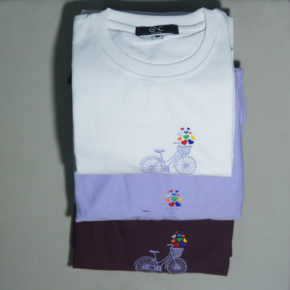 Essential Oversized Embroidered T-Shirt (Bicycle)
