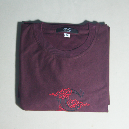 Essential Oversized Embroidered T-Shirt (Cloud Moon)